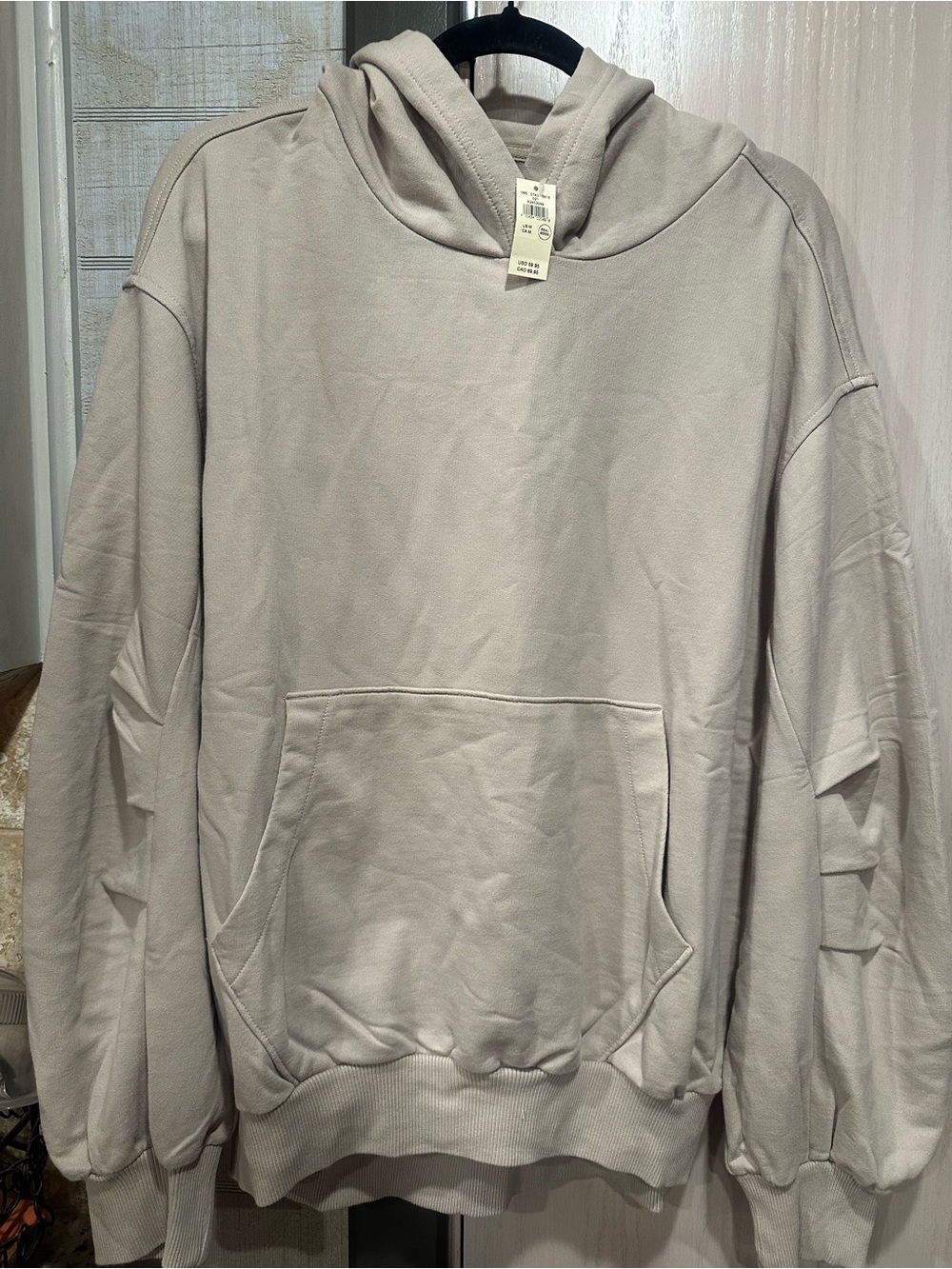 aerie Oversized Hoodie in Light Taupe